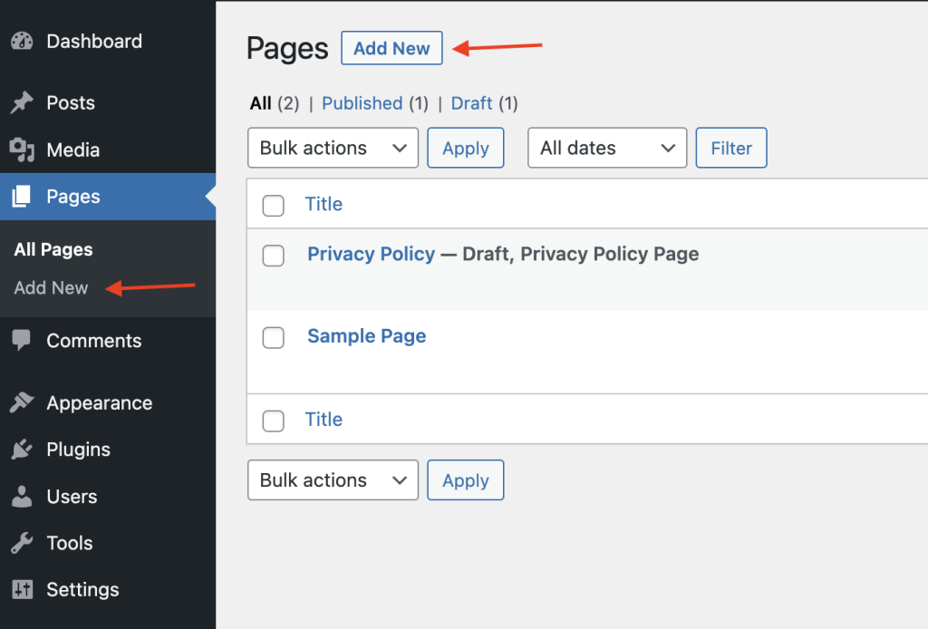 Privacy Policy Page